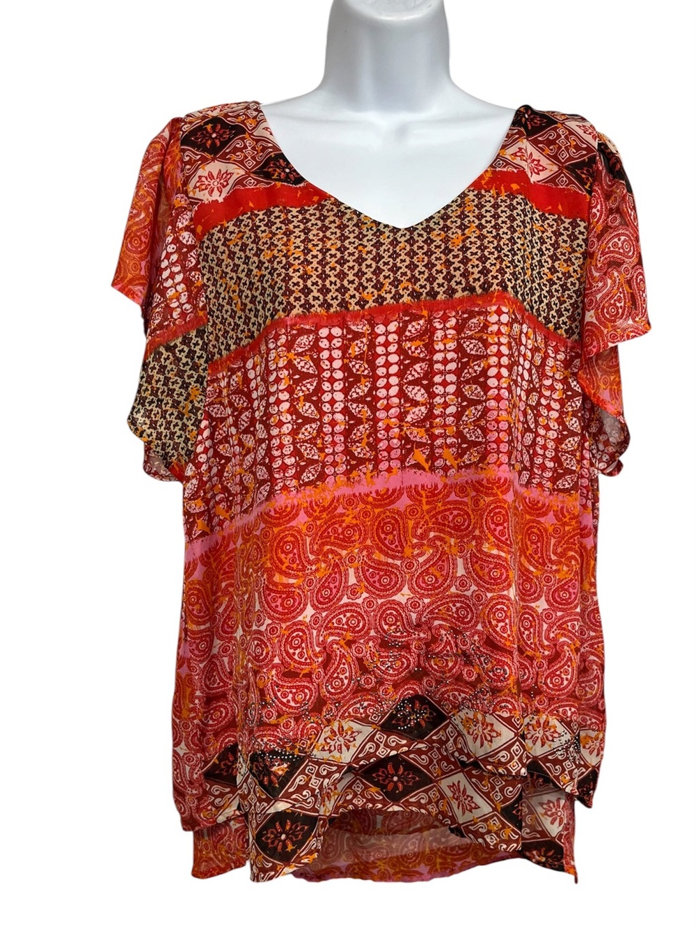 One World blouse size large